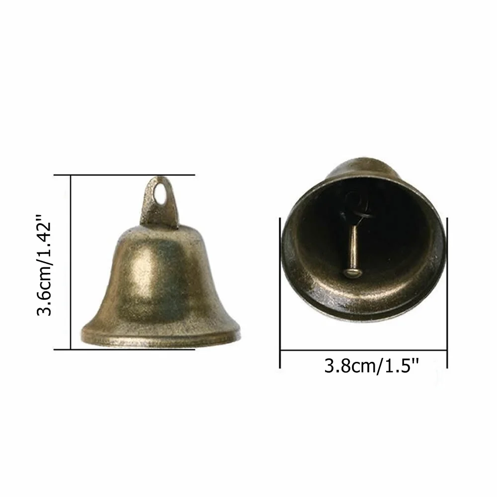 10 шт. 38 мм/1 5 дюймов Винтаж бронза колокольчики для собак приучения к горшку