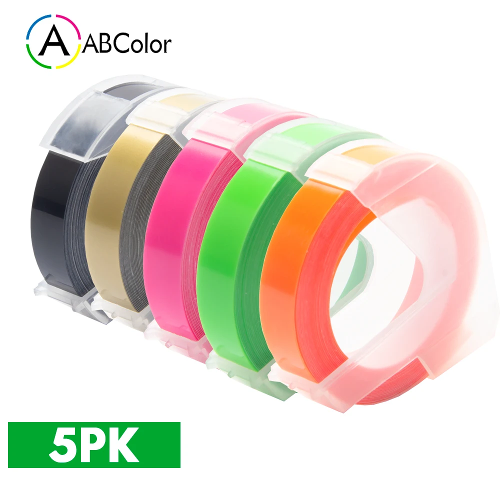 5 цветов 3D тиснение кассета для DYMO ленты 9 мм х 3 м лента принтера