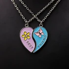 Ожерелье лучших друзей цветов Бабочка BFF кулон дружбы мальчиков и девочек ювелирные изделия на день рождения подарок в розницу и оптом