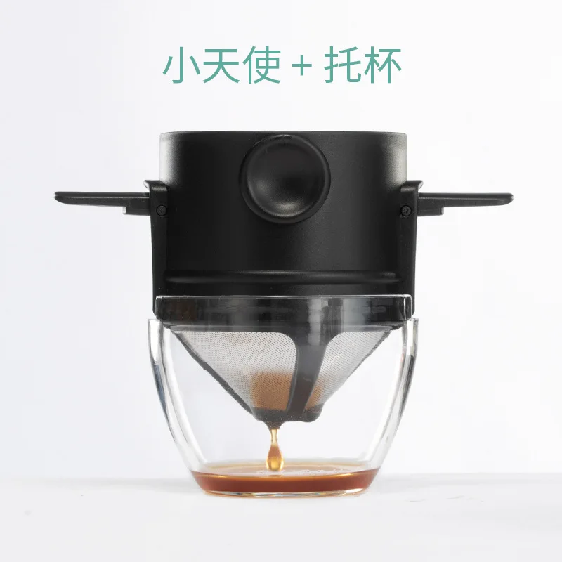 

Coffee Filter Portable 304 Stainless Steel Drip Coffee Tea Holder Funnel Baskets Reusable Tea Infuser and Stand Coffee Dripper