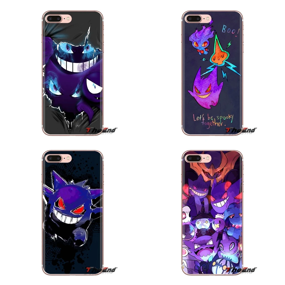 Spooky Splattery Gengar Poster For Huawei G7 G8 P7 P8 P9 Lite Honor 4C 5X 5C 6X Mate 7 8 9 Y3 Y5 Y6 II 2 Pro 2017 Phone Bag Case |
