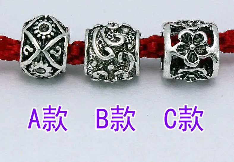 Разделитель из тибетского серебра с большим отверстием 10 шт./лот разделитель