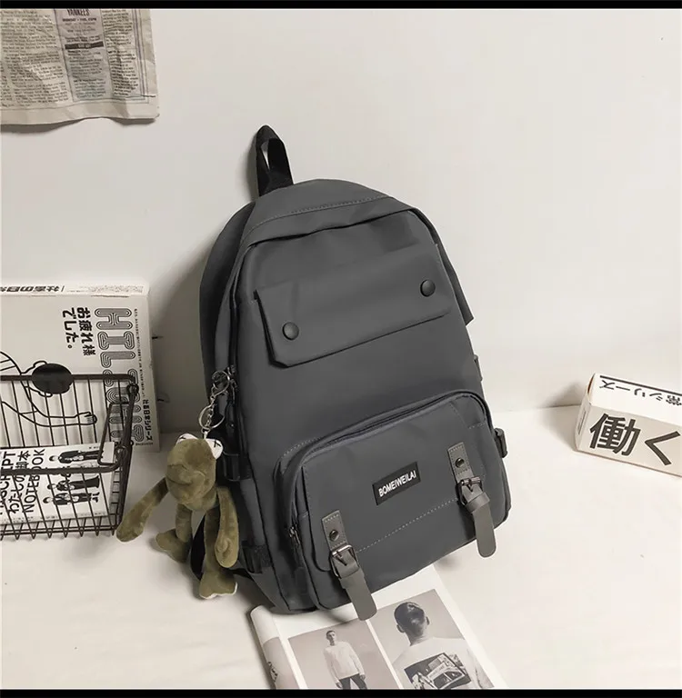 

YTX1969 Large-capacity college style backpack women 2021 new summer solid color backpack