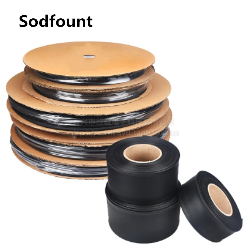 

200M Black heat shrinkable tube heat shrinkable sleeve data cable repair 0.8/1/1.5/2/2.5/3/3.5/4/4.5/5/6/8-22mm