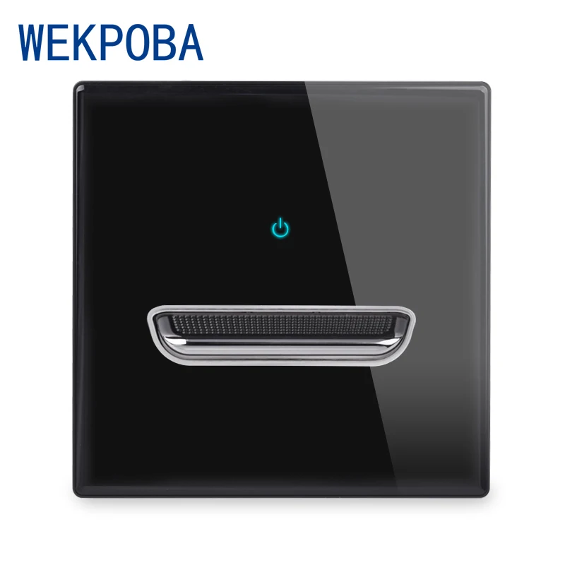 WEKPOBA 1/2/3/4 Gang 1/2 Way переключатель On/Off настенный выключатель света лестницы с синей