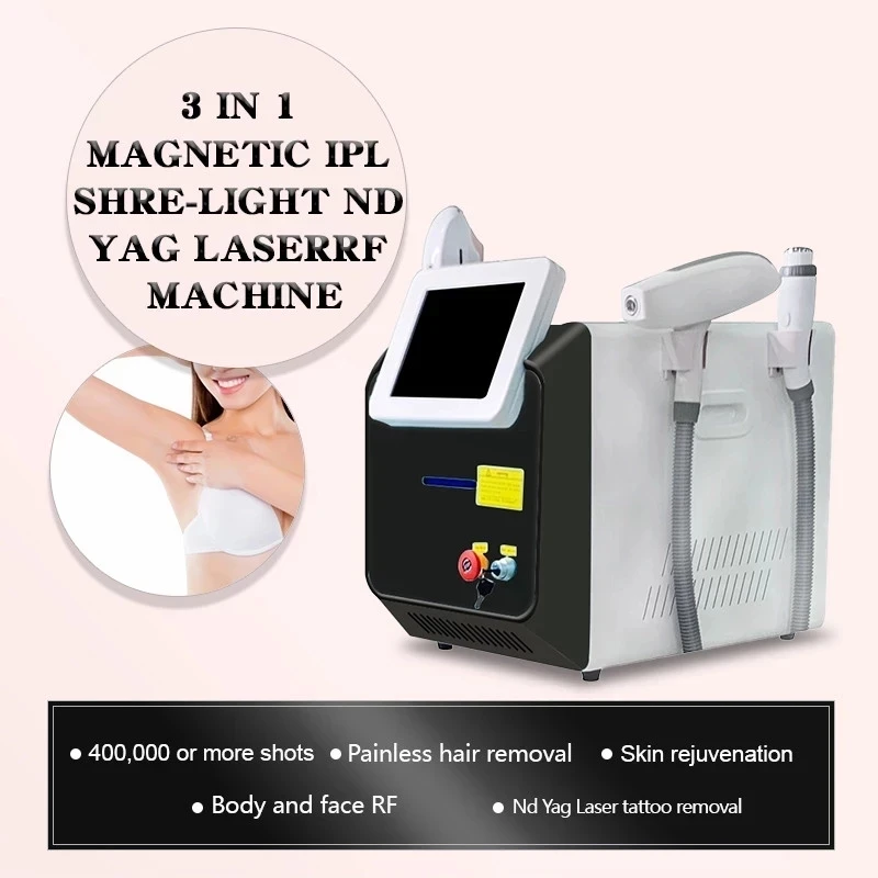 

3 in 1 OPT IPL Elight SHR Hair Removal Tattoo Removal Skin whitening skin tightening Machine for salon