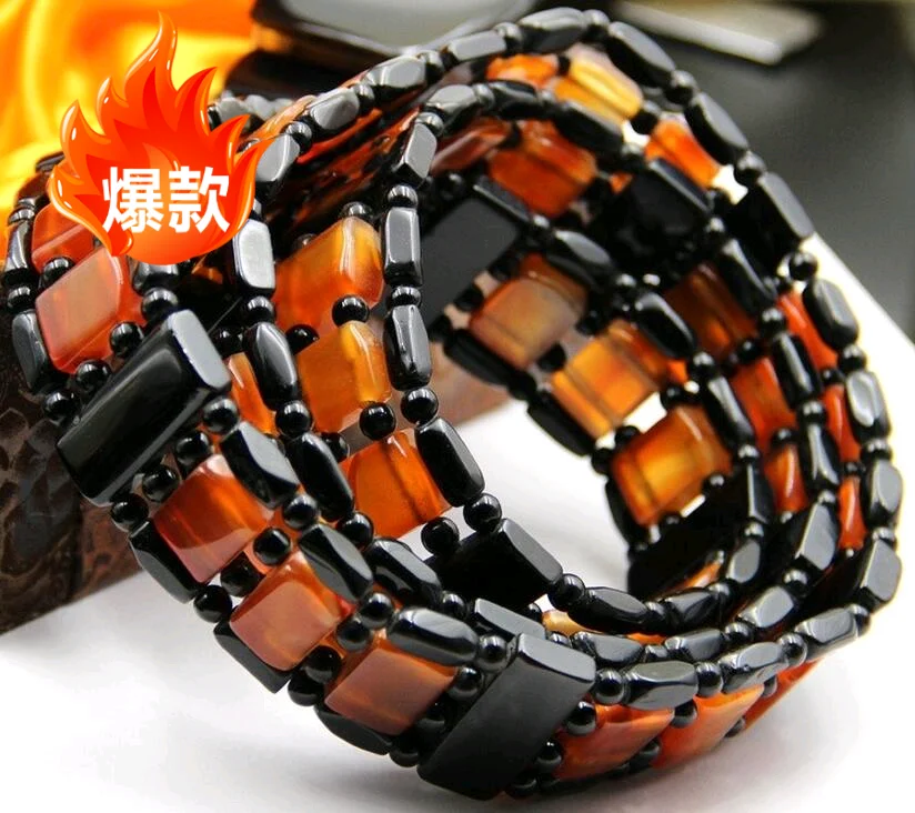 Натуральный Бразильский яркий красный и черный классический нефритовый ремень