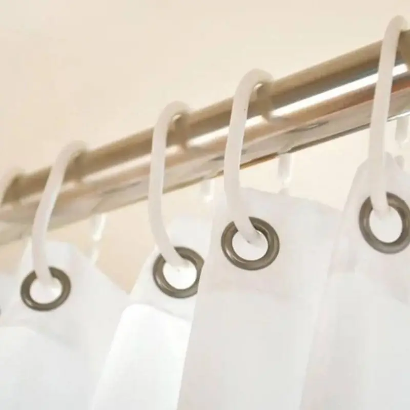 

24PCS C-shaped Shower Curtain Rings Bath Drape Loop Clip Hanging Hook Hanger