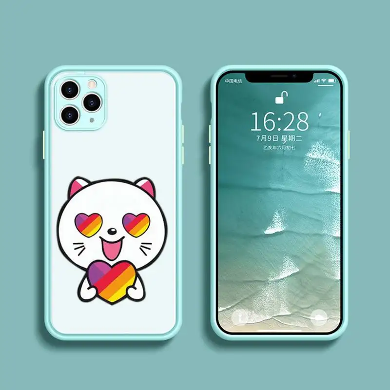 

Cartoon Panda Love Cove Phone Case Transparent Matte For IPhone 7 8 11 12 S Mini Pro X XS XR MAX Plus Cover Shell