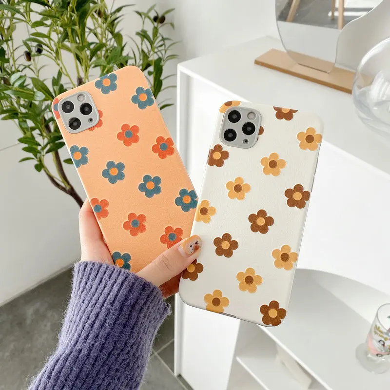 

Straight Side Ins Small Flowers Soft Silicone Phone Case For iPhone 12 Mini 11 Pro Max X XS MAX XR 7 8 Plus SE 2020 Back Cover