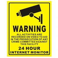 waterproof sunscreen pvc home cctv video surveillance security camera alarm sticker warning decal signs