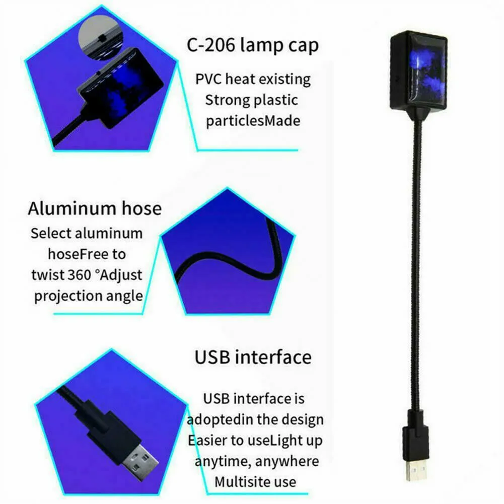 

USB автомобильный звездный свет для модификации интерьера автомобиля потолочный атмосферный светильник для метеоритного душа автомобильны...
