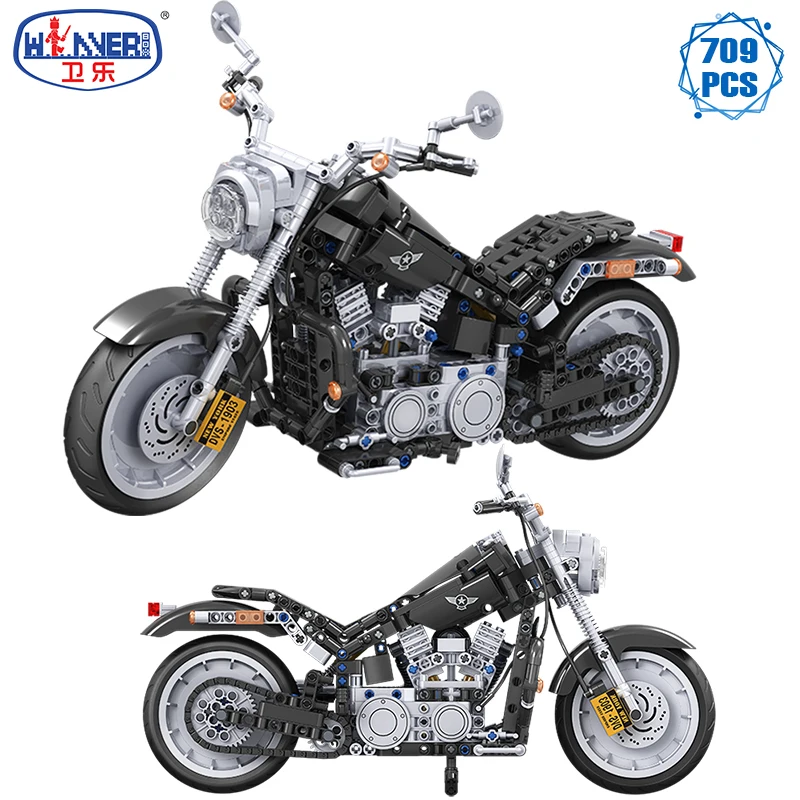 

ERBO Technical Motorcycle Building Blocks Speed Racing Car MOC Motorbike Bricks Kits Toys for Adult Children Boys