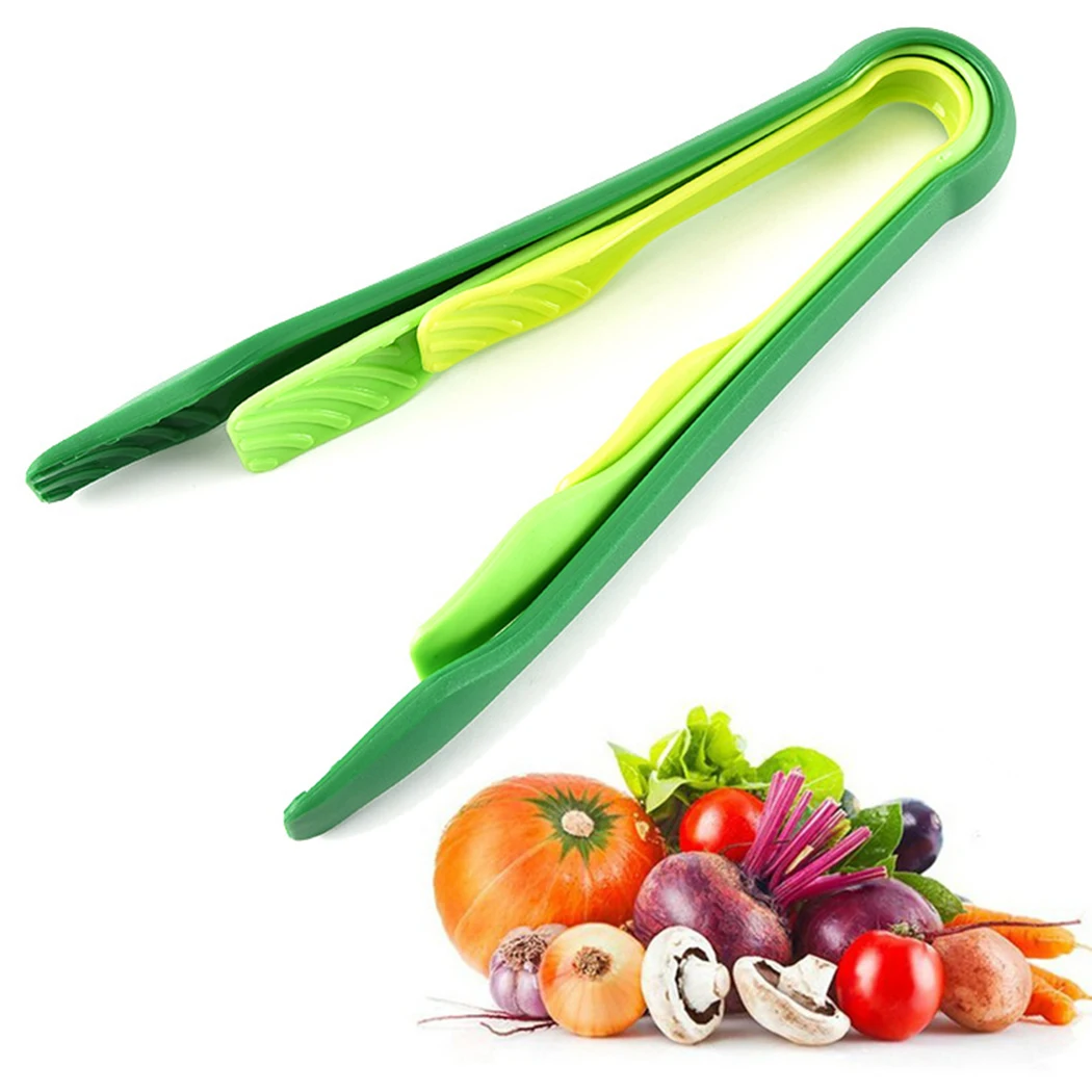 

3PCS Multipurpose Kitchen Tongs Set Non-slip Plastic BBQ Clip Salad Bread Cooking Food Serving Tongs Kitchen Tools