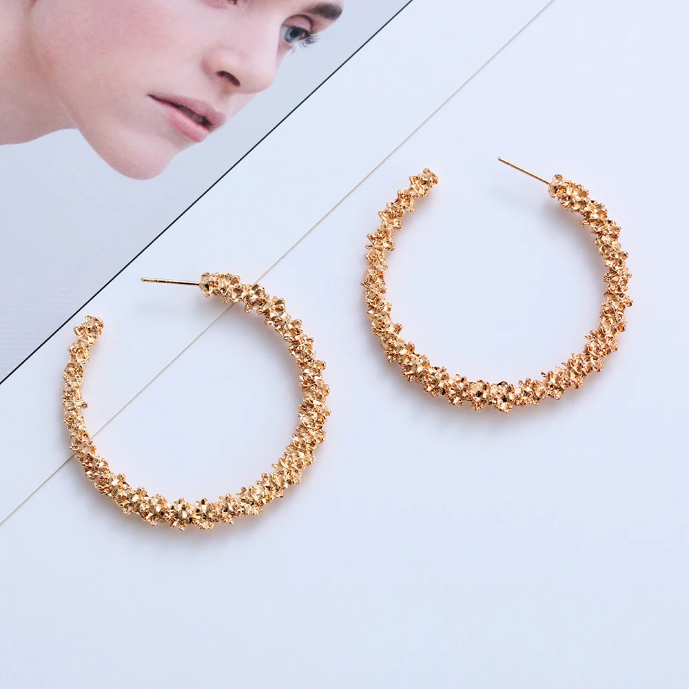 Серьги кольца простые серьги с большими круглыми петлями стразы модная женская