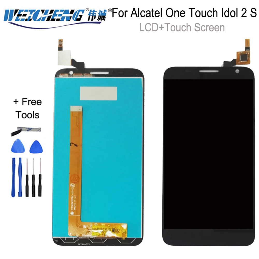 WEICHENG для Alcatel One Touch Idol 2 S ЖК-дисплей + сенсорный экран OT6050 OT-6050A OT-6050Y | Мобильные