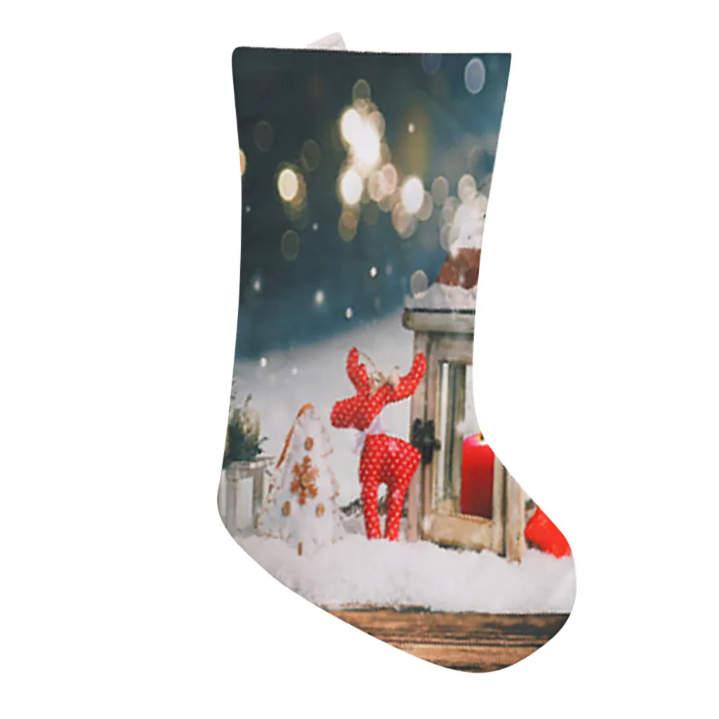 Мешок для конфет Рождество подарки дерево орнамент чулок Санта Клаус Снеговик