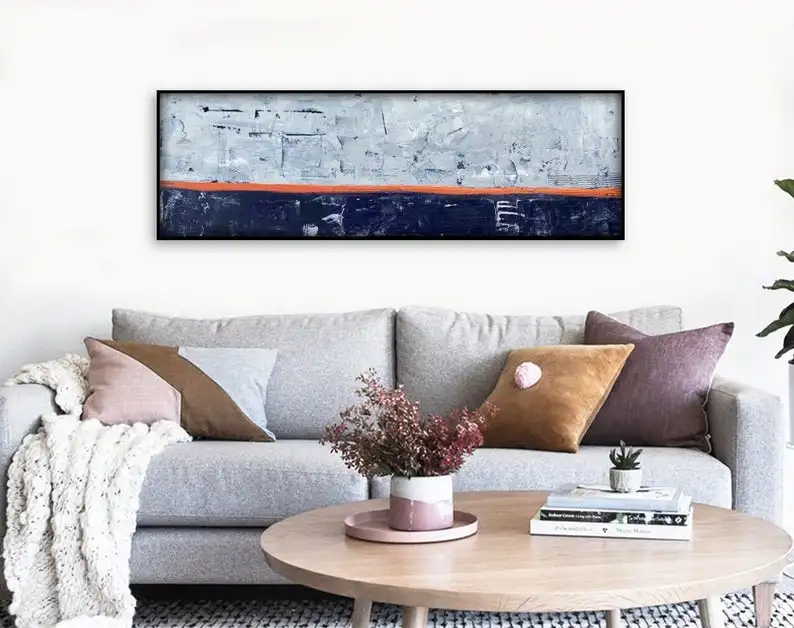 

Большая абстрактная настенная живопись, оригинальная Минималистичная живопись, большая абстрактная живопись, абстрактная пейзаж, живопис...