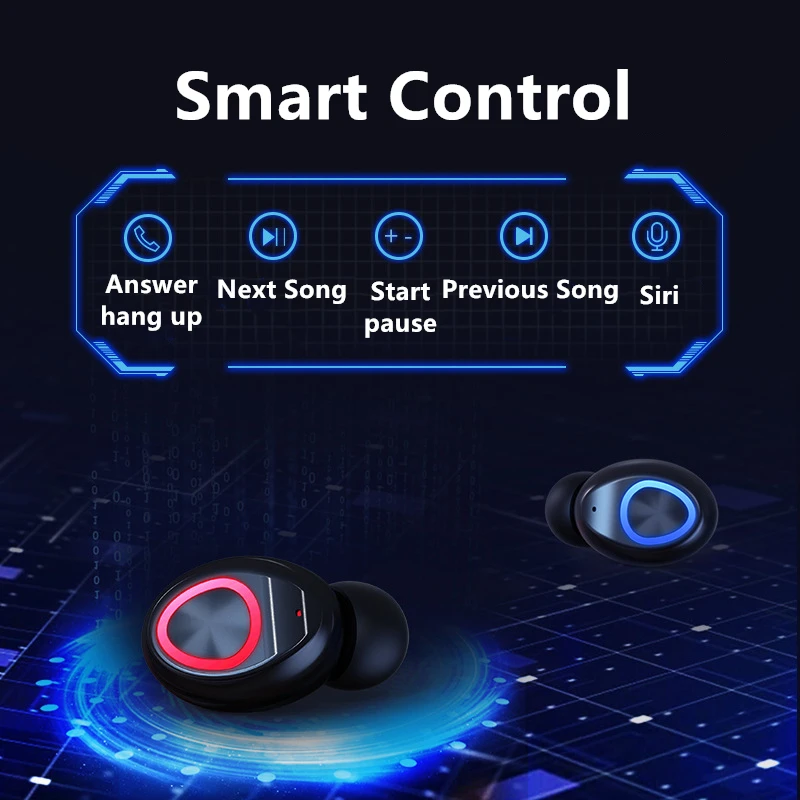 TWS IPX6 Водонепроницаемый спортивный беспроводной Bluetooth 5 0 наушники сенсорное