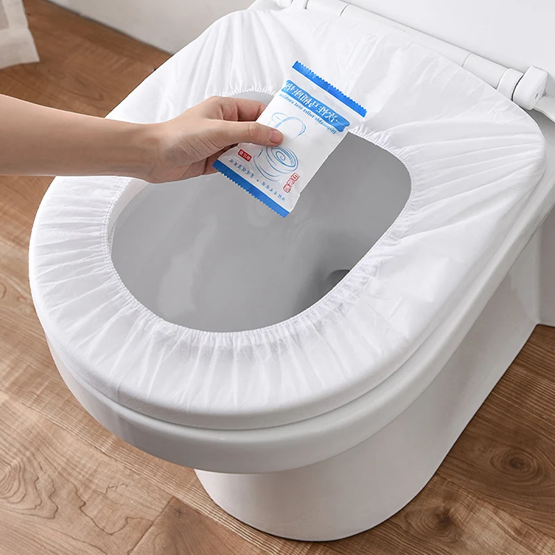 

New Portable Disposable Toilet Seat Cover Waterproof Restroom Seat Cover Travel Hotel Sanitary Safe Non-woven Fabric Toilet Pad