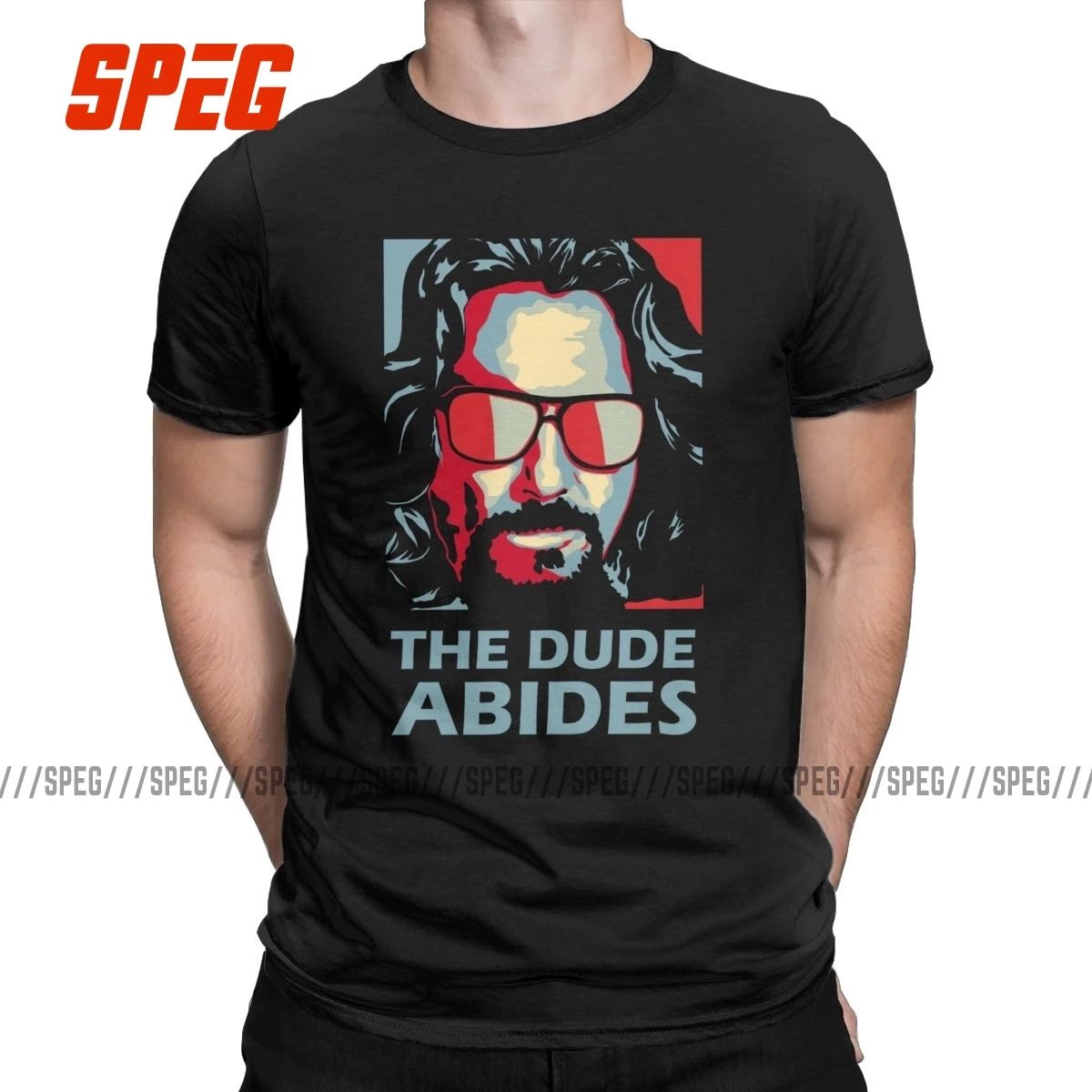 Мужская футболка с надписью Dude Abides Man Big Lebowski одежда из 100% хлопка винтажные