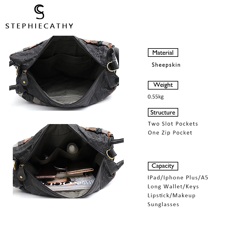 SC брендовая дизайнерская женская сумка из овечьей кожи в стиле пэчворк стильная