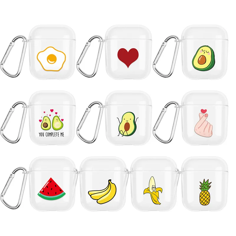 Новый мультяшный ящик для хранения фруктов Apple 1 2 Чехол беспроводных наушников го