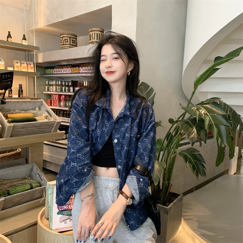 Осенне-зимняя Корейская джинсовая куртка повседневная Рейчел |