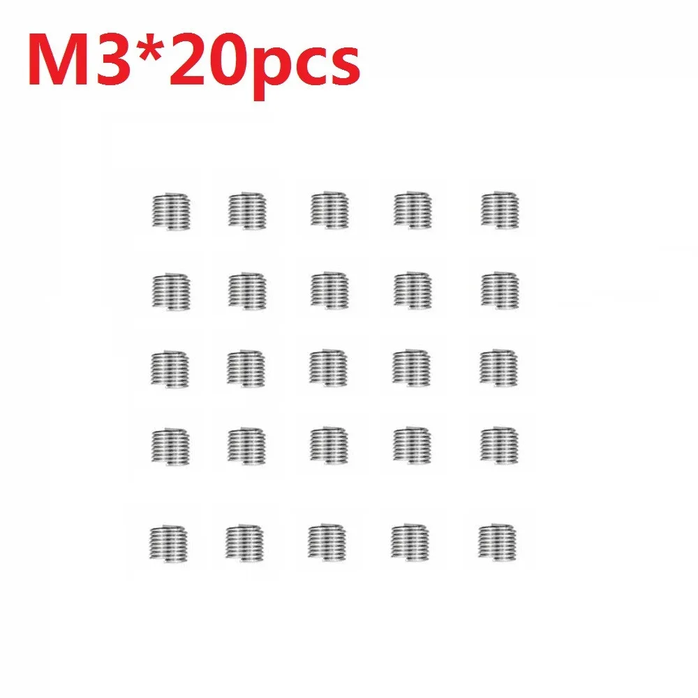 

10/20Pcs M3 M4 M5 M6 M7 M8 M10 M12 M14 HSS Thread Repair Insert Steel Wire Protection Sleeve Hardware Hand Tool
