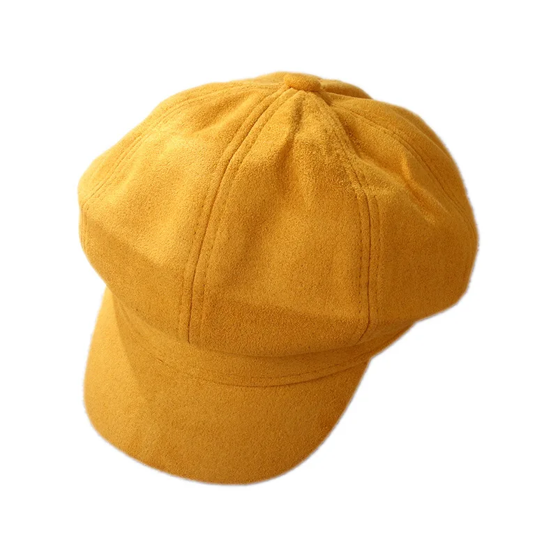 

New Winter Beret Leisure Pure Color Octagonal Cap Female Retro Cap Sombrero Boina Masculina Winter Cap Women Gorros De Invierno