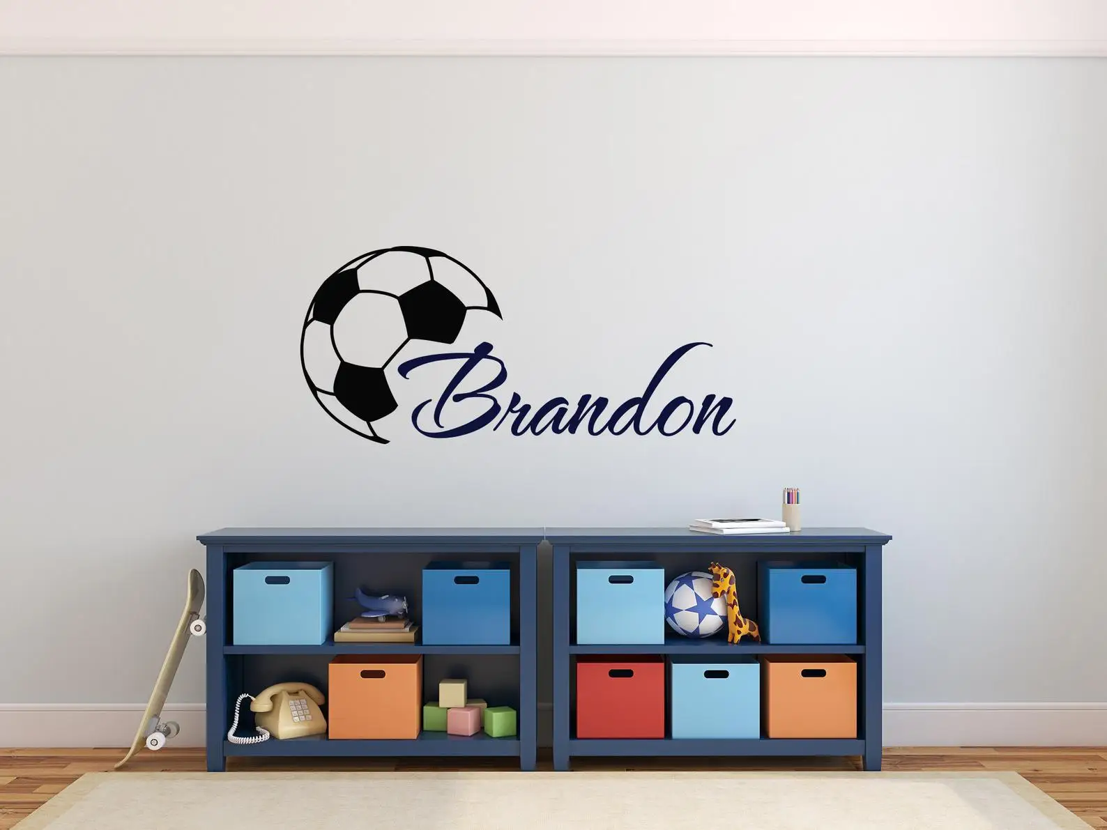 

Football custom name decals boy name decals personalized sports wall decals home bedroom boys teen room art decoration diy41