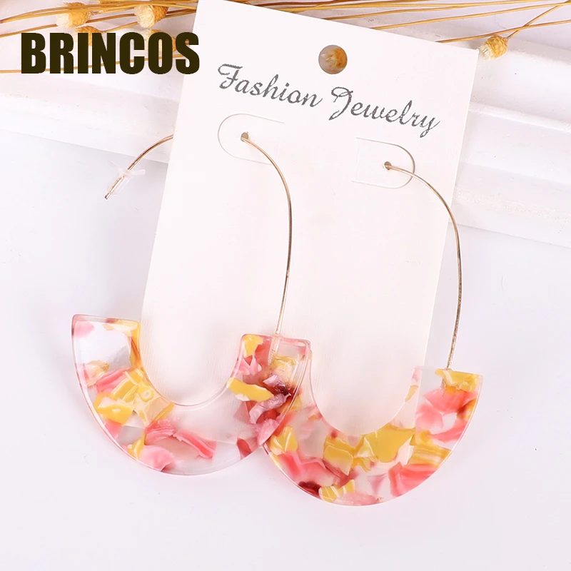 Модные Акриловые серьги 2019 набор обручей ювелирные изделия корейский