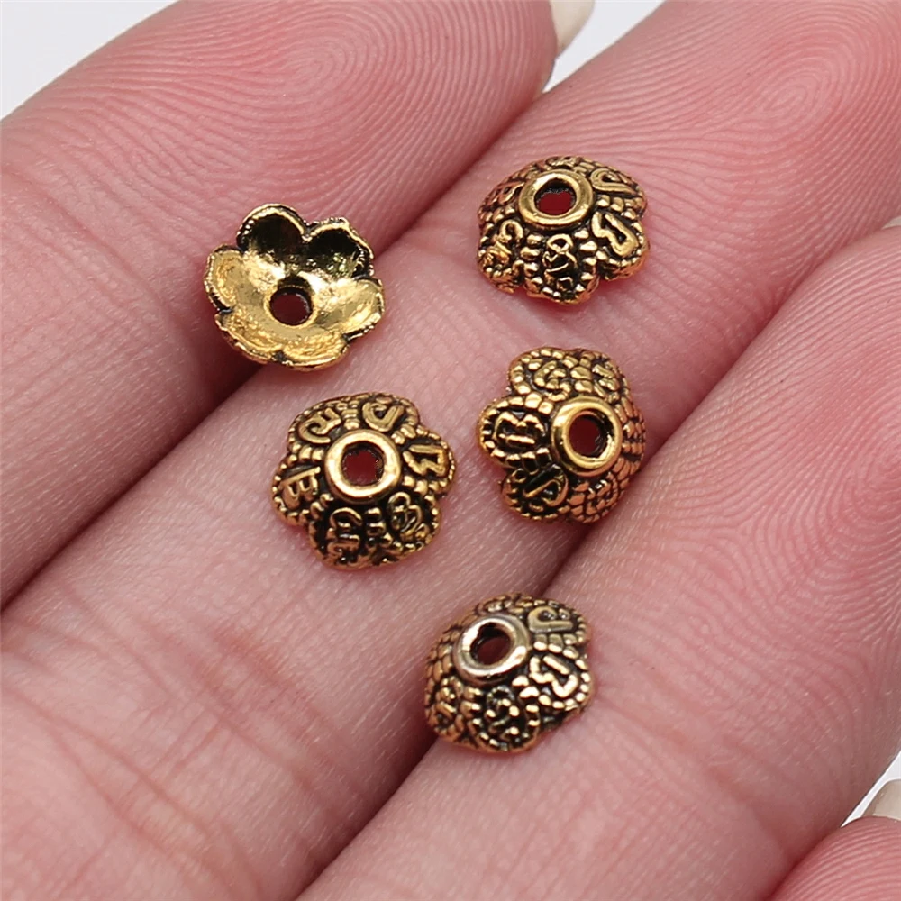 

Accessories for jewelry charm DIY 7x7mm bead caps spacers 30pcs