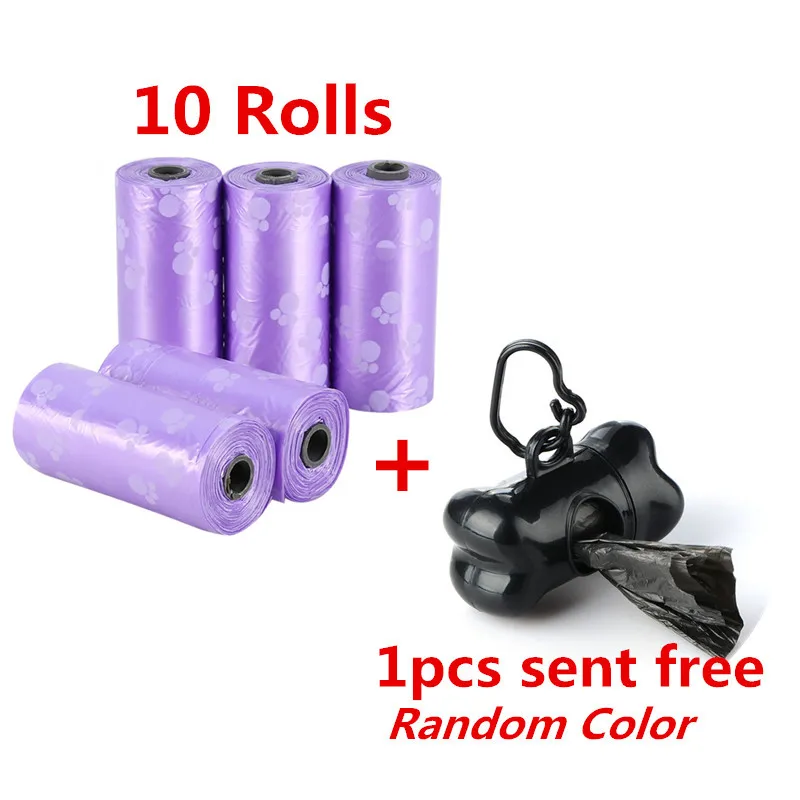 

Portable 10 Rolls 150pcs Puppy Dog Waste Poop Bags Leak Proof Biodegradable Poop Bag Pet Garbage Bags With Dog Bag Dispenser