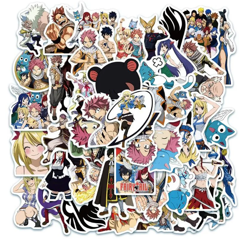

10/30/50PCS Japanese anime fairy tail cartoon graffiti suitcase guitar mobile phone waterproof sticker toy wholesale