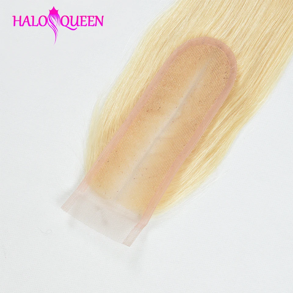 HALOQUEEN блонд 613 человеческие волосы Remy бразильские прямые для наращивания 2x6