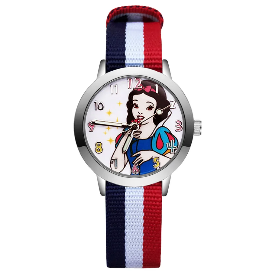 

Children's Cute Cartoon Style Student Boy Girl Leather Nylon Steel Strap Quartz Wrist Watches JA89