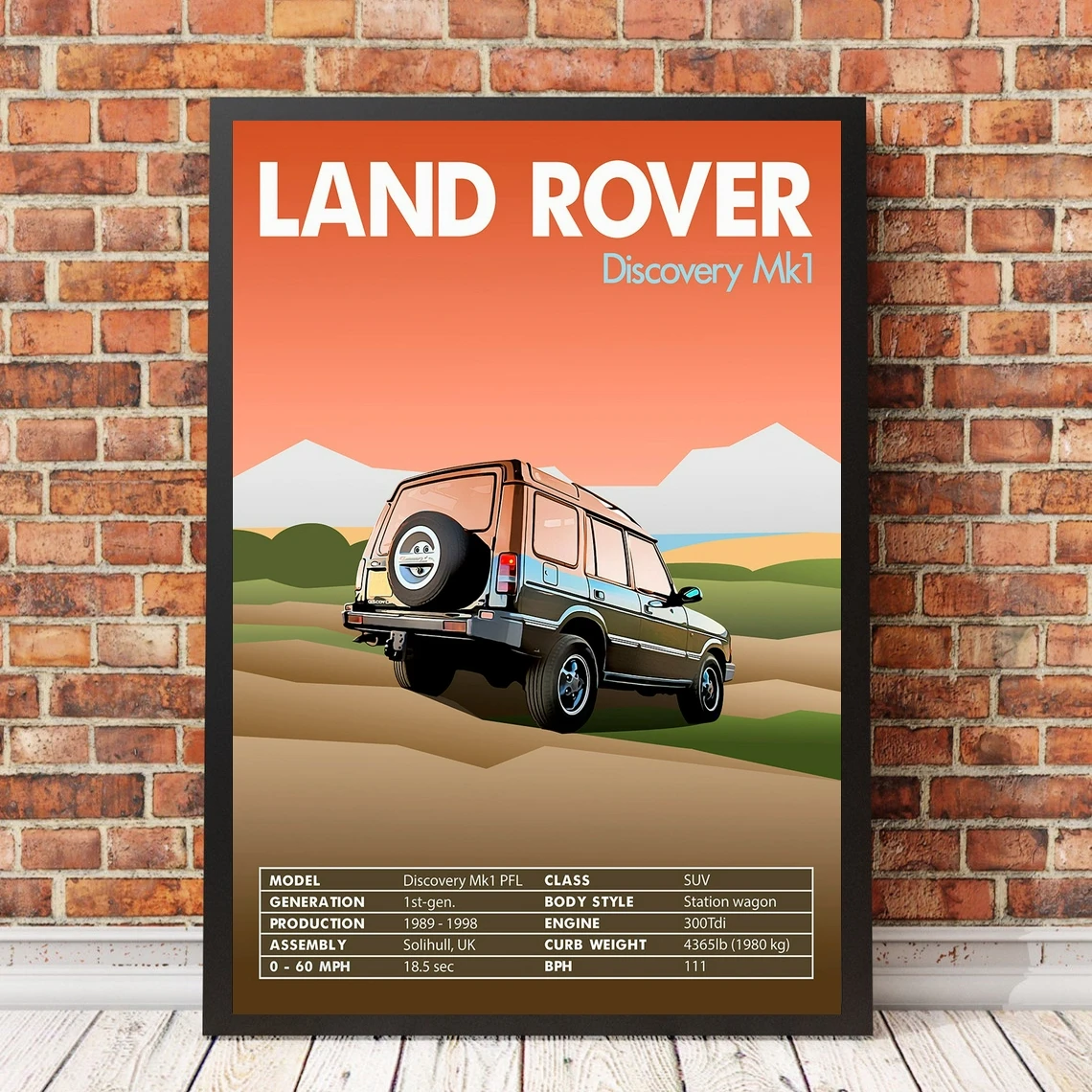 

Ретро винтажный классический автомобильный плакат Land Rover Discovery MK1 холст печать домашний декор живопись (без рамки)