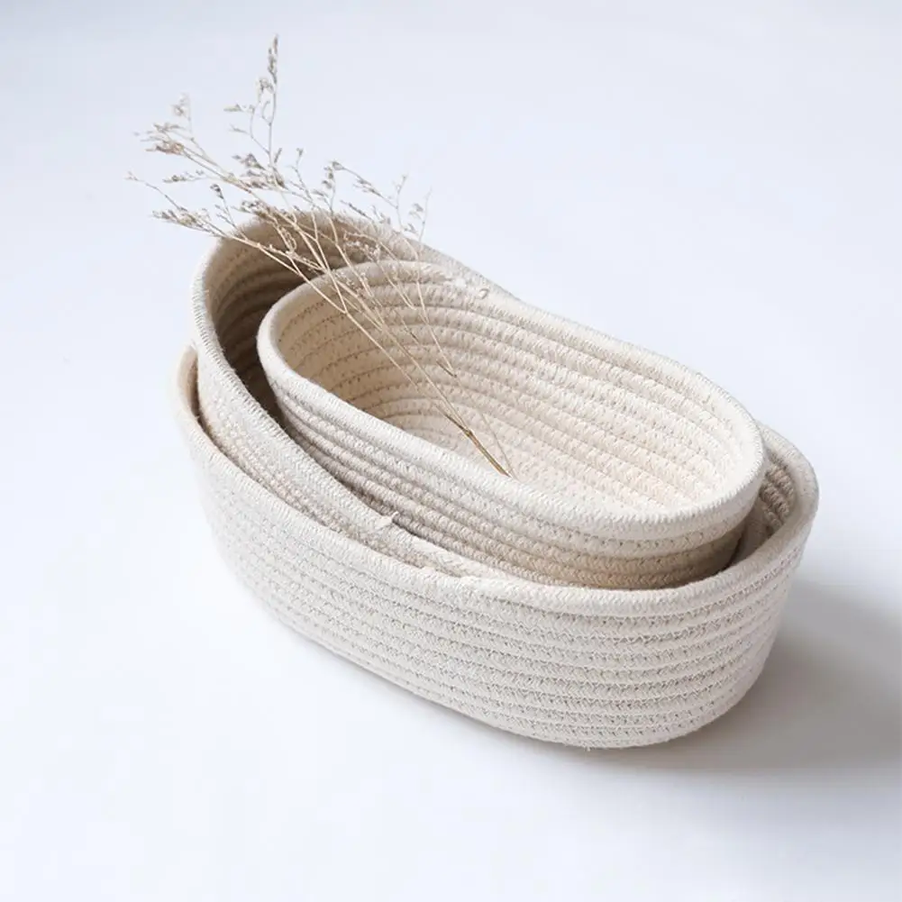 Простая настольная корзина для хранения с хлопковой нитью в форме корабля