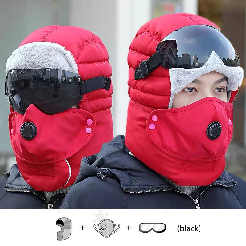 

FOR SUZUKI drz400sm rm125 rm250 rmz moto Motorcycle skull face mask balaclava Windproof glasses scooter Thick cotton fleece hat