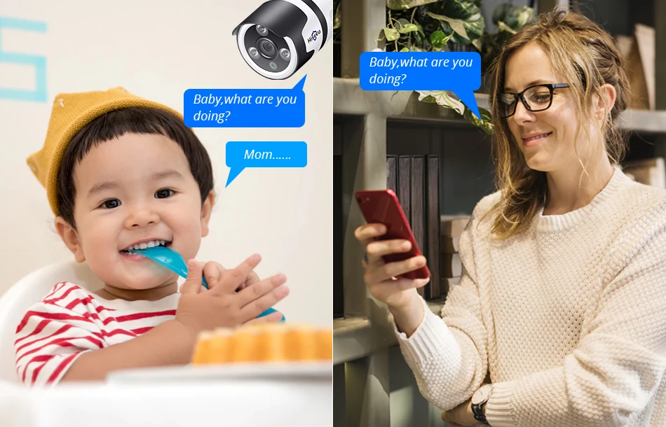 Hiseeu wifi уличная IP камера 1080P 720P Водонепроницаемая 2.0MP беспроводная камера безопасности металлическая двухсторонняя аудио TF карта Запись P2P пуля