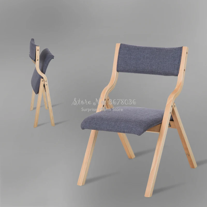 

Современный стул, складной деревянный обеденный стул со съемным чехлом, портативный стул для кофе, твердый деревянный стул, домашняя мебель...