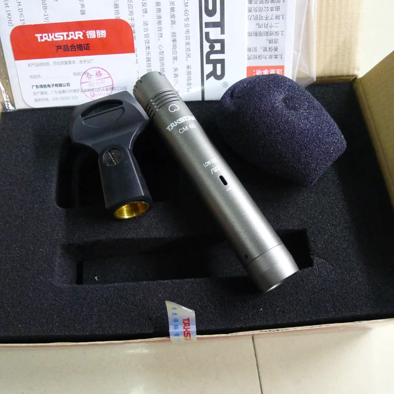Оригинальный маленький Мембранный Микрофон TAKSTAR CM-60 позолоченный конденсаторный