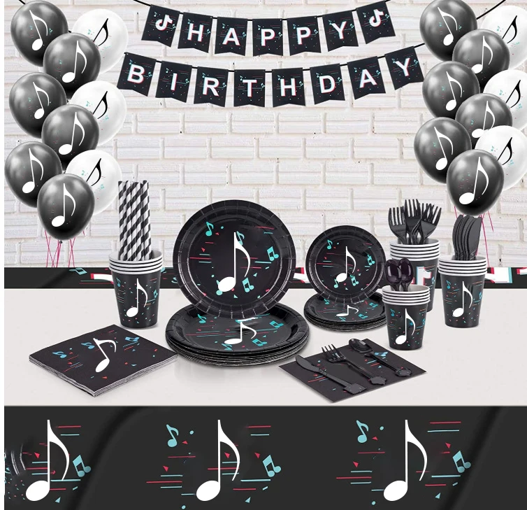 

Обратите внимание, тематическая вечеринка на день рождения Сувениры бумажные тарелки и стаканы баннер для детей торт фигурки жениха и неве...