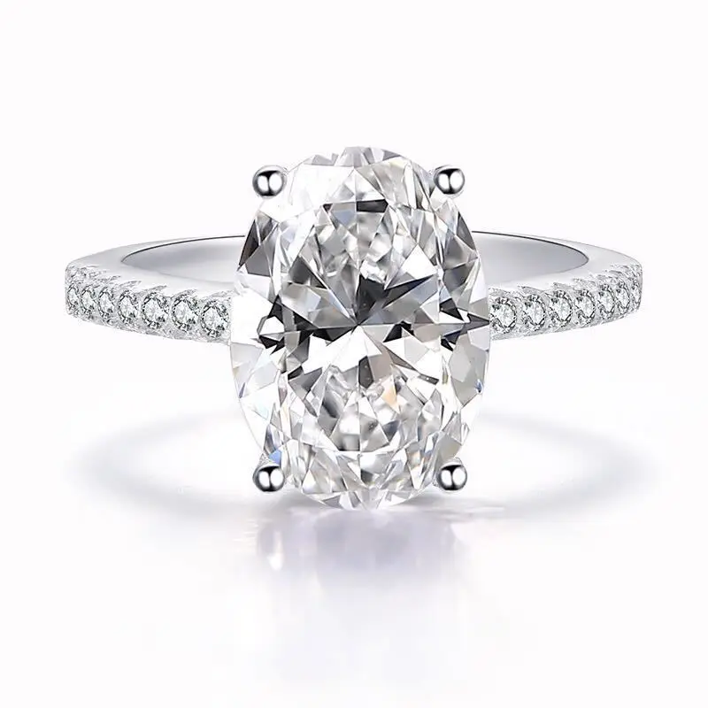 

Классическое Свадебное обручальное кольцо с муассанитом 9 карат из стерлингового серебра 100% пробы, ювелирные изделия оптом