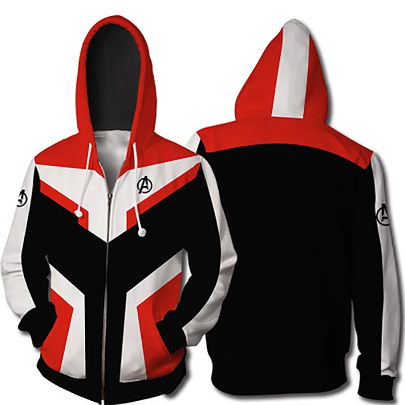 

1PC The Avenger Endgame Quantum Realm Hoodie Men Women Zipper Hooded Pullover Coat 3D Printed Sweatshirt Jacket Hot Sale