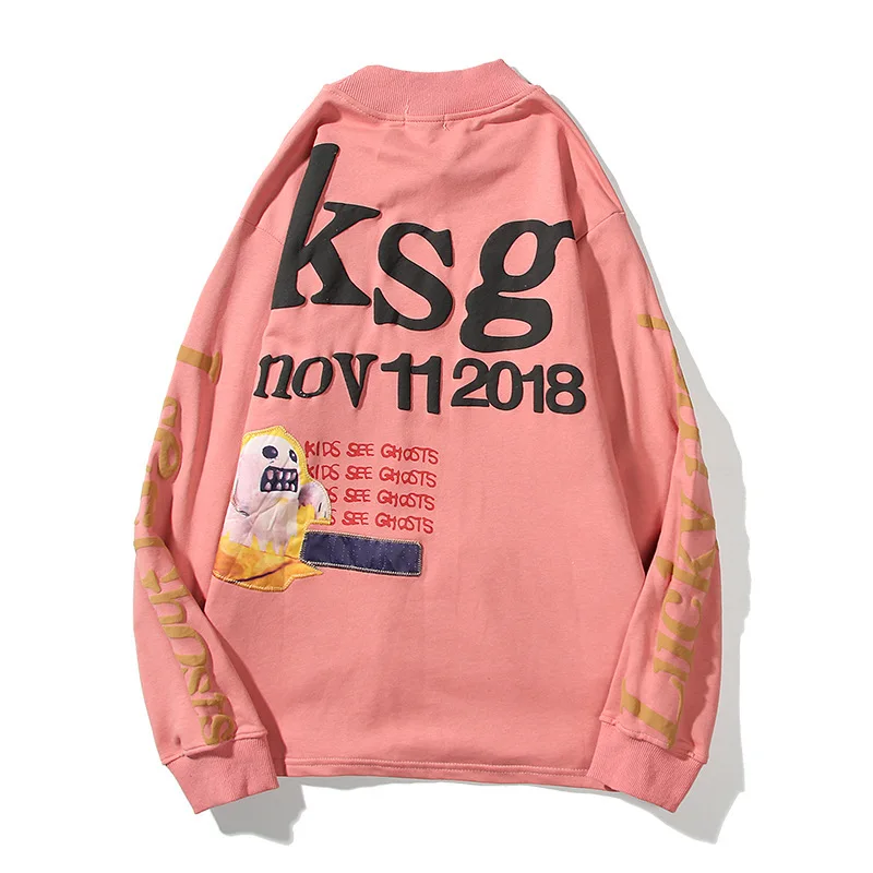 

Talker Celebrity Inspired Cartoon Lettered Long-Sleeved Men's European and American Kanye West Loose Sweatshirt Mens Hoodies