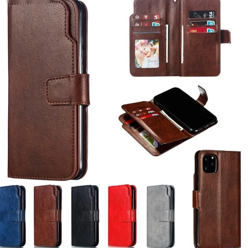 

Luxury Leather Flip Wallet For iPhone 13 12 Mini 11 Pro Max Case For iPhone X XS Max XR 5 5s SE 6 6s 8 7 Plus Cards Phone Cover