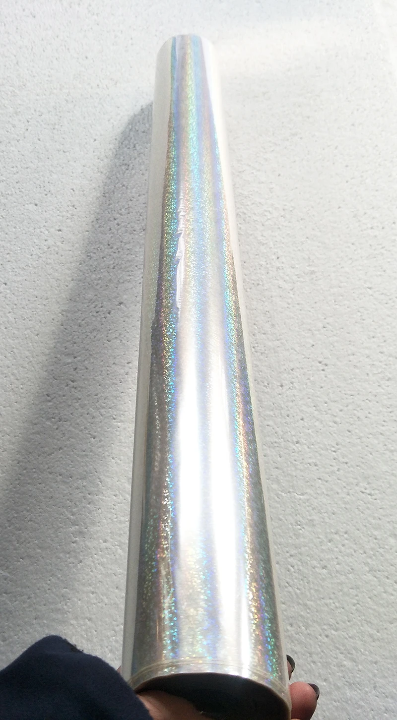 Голографическая фольга прозрачная кристаллическая точечная штамповочная