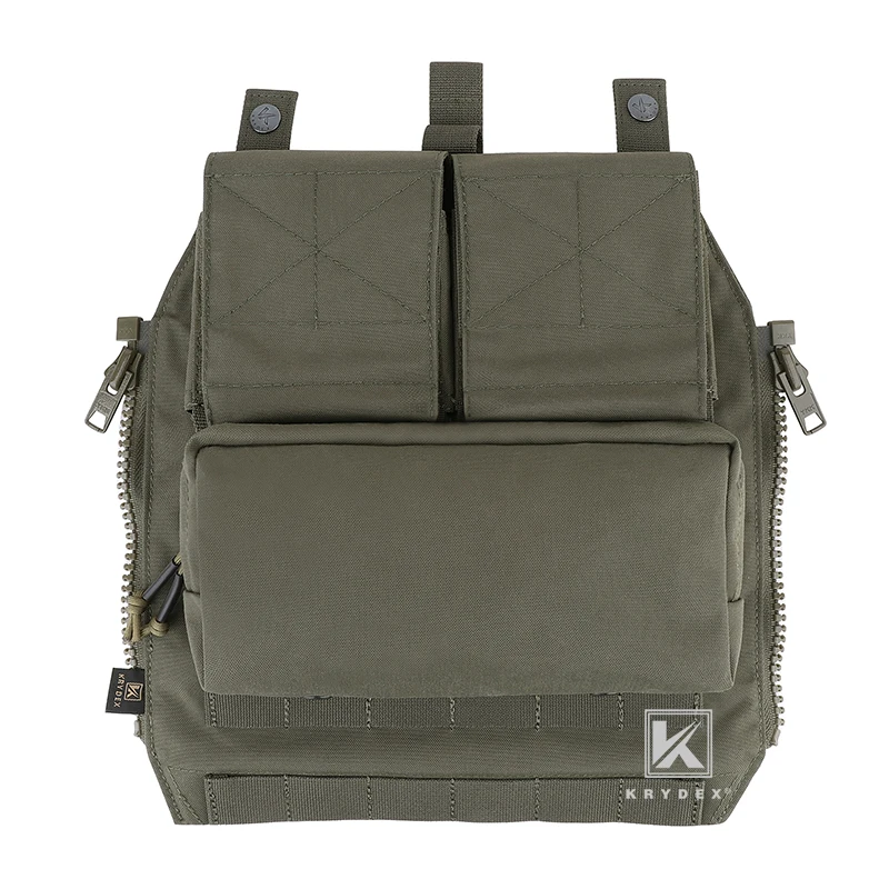 KRYDEX Zip-on Panel Backpack Bag For JPC 2.0 CPC NCPC AVS Tactical Vest Carrier Airsoft Combat Gear Accessories Ranger Green